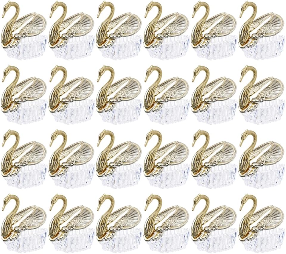 Angoily 24Pcs Candy Boxen für Hochzeiten Kleiner Schwan Form Geschenk Boxen Hochzeit Gastgeschenke B