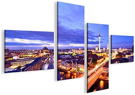 islandburner Bild Bilder auf Leinwand Berlin V2 4L XXL Poster Leinwandbild Wandbild Dekoartikel Wohn