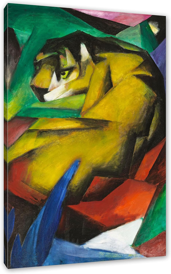 Generisch Franz Marc - Der Tiger als Leinwandbild / Grösse: 100x70 cm / Wandbild / Kunstdruck / fert