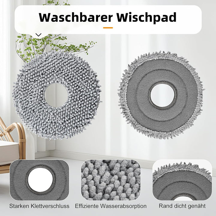 NIXOOT 21 Stück Zubehörset für Roborock Qrevo Curv Saugroboter, Ersatzteile 1 Hauptbürste 6 Staubbeu