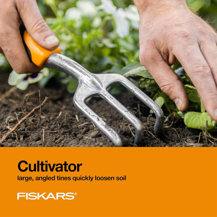 Fiskars Ergo Gartenwerkzeug-Set Recyclable Package schwarz/orange, Recyclable Package