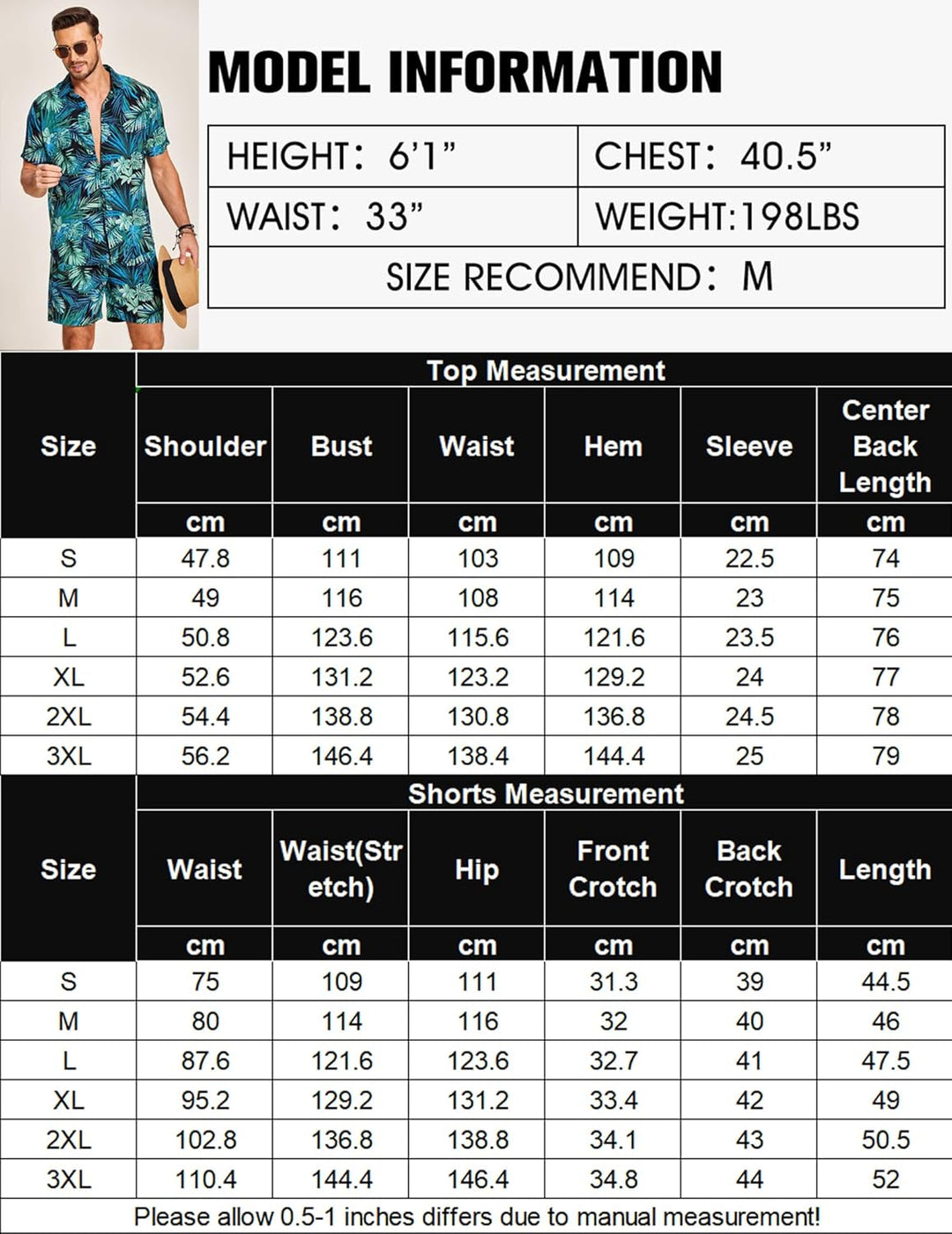 COOFANDY Herren Hemd Kurzarm Sommerhemd Floral Hawaiihemd Flamingo Party Hemden und Shorts Set Stran