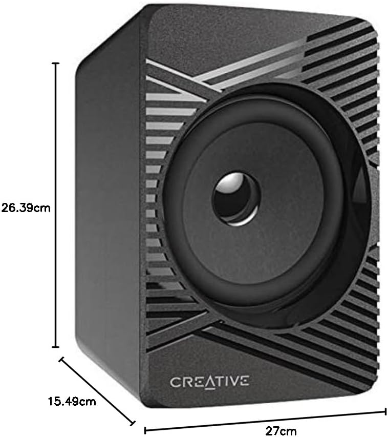 Creative SBS E2500 Leistungsfähiges 2.1-Bluetooth-Lautsprechersystem mit Subwoofer für Computer und