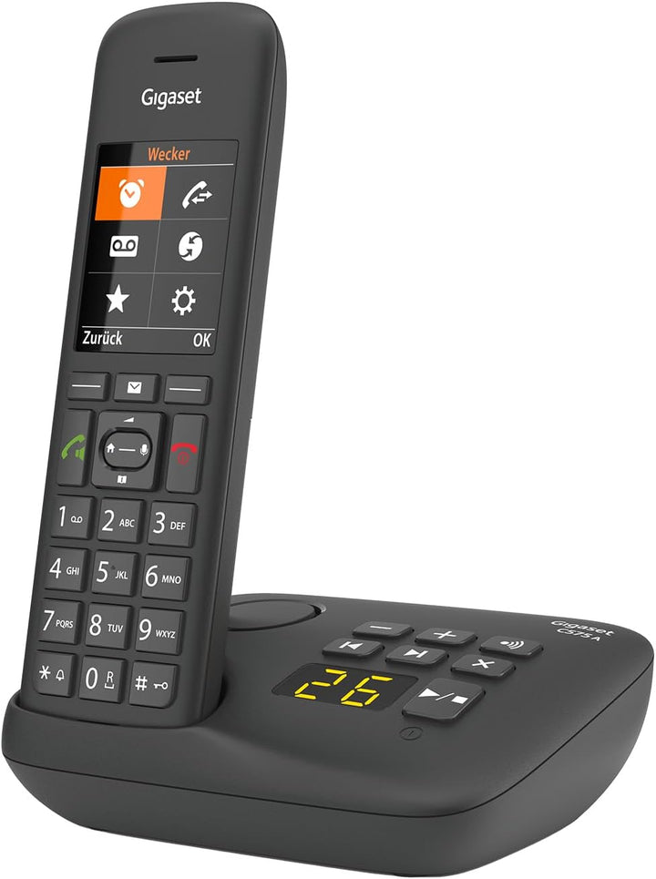 Gigaset C575A - Schnurloses DECT-Telefon mit Anrufbeantworter - grosses Farbdisplay mit moderner Ben