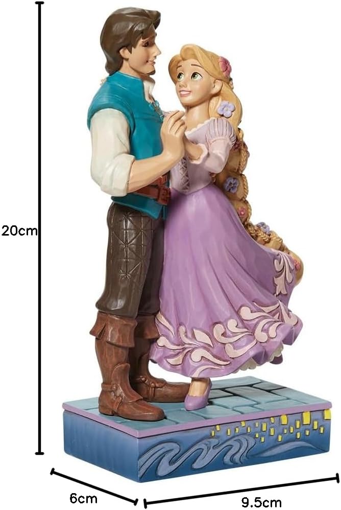 Jim Shore Enesco Disney Traditions Rapunzel & Flynn Love Figur, 19 cm