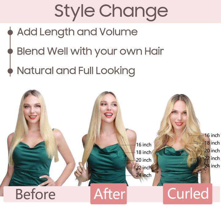 Silk-co Haarteile Echthaar Microring Extensions Echthaar 0.5g 60# Platinblond Micro Loop Hair Extens