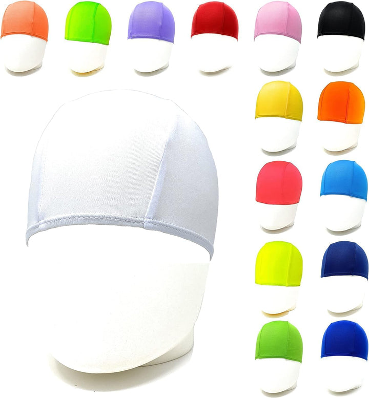 Professionelle schmal geschnittene Polyester-Badekappen – Mengenrabatte – Unisex-Badekappe mit Strei