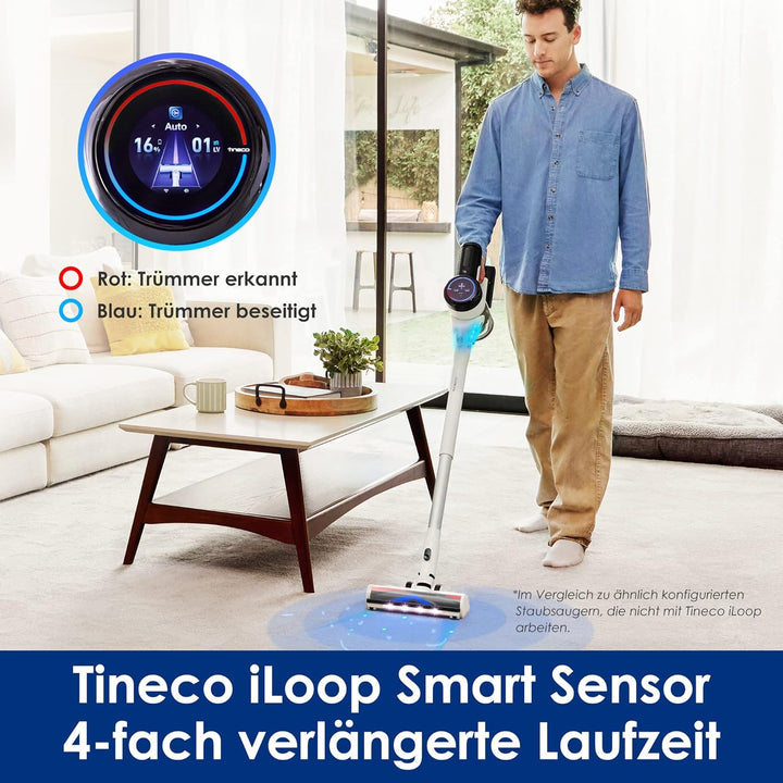 Tineco Pure One S15 Pro Aspirateur Balai sans Fil, ZeroTangle Tech, Capteur iLoop, Station de Charge