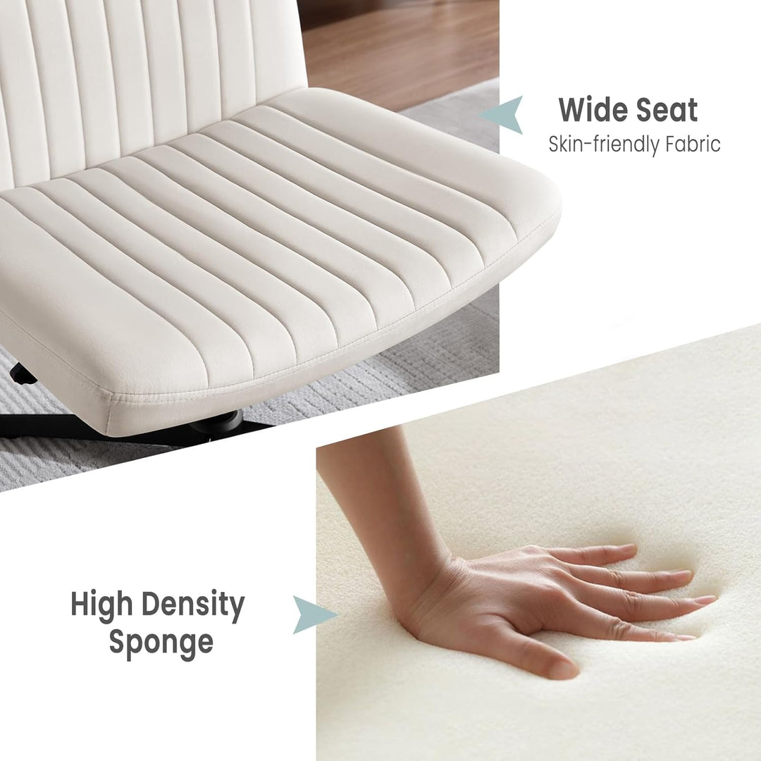 WOLTU Relaxsessel ohne Armlehne, Bürostuhl, Schreibtischstuhl Drehstuhl, Ergonomischer Stuhl, Samt S