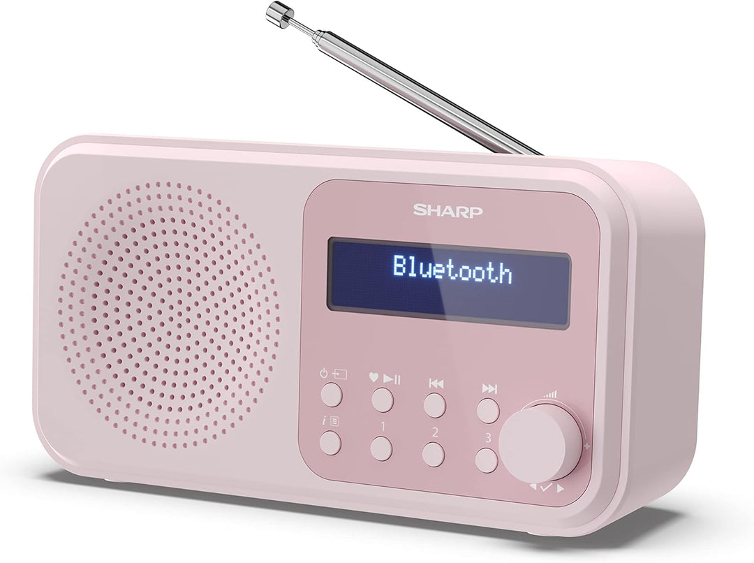 SHARP DR-P420 Portables Digitalradio (DAB/DAB+/FM mit RDS, USB, Bluetooth 5.0, 3,5mm Klinke Wecker-F