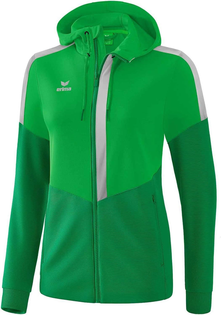 Erima Damen Squad Trainings Jacke, Fern Green/Smaragd/Silver Grey