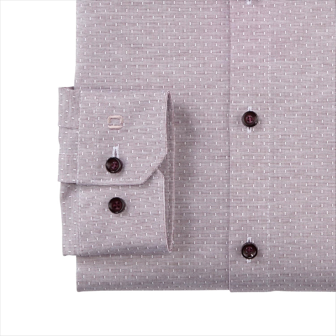 OLYMP Herren Businesshemd Langarm No. Six 24/Seven,Twill,super Slim,Modern Kent 36 Dunkelrot 39, 36