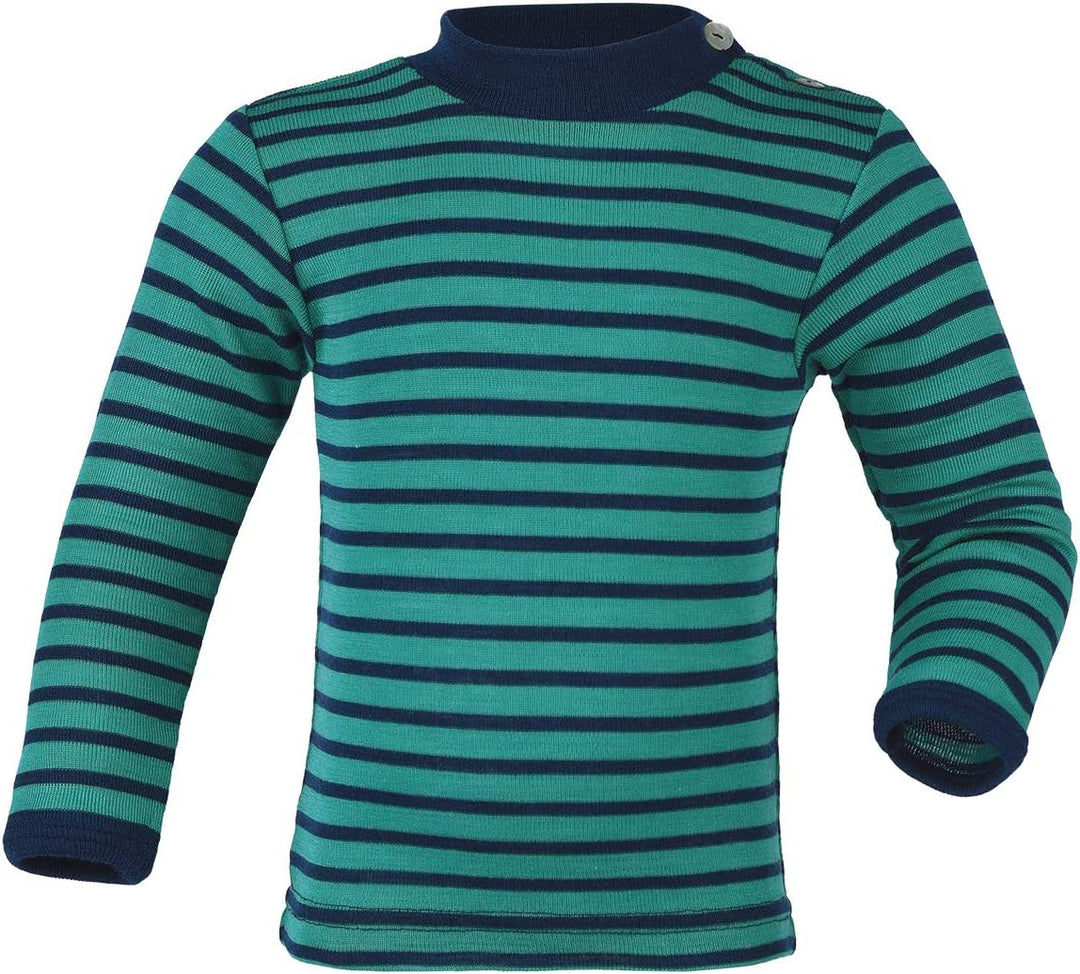 Engel Baby Pulli, Wolle Seide, Natur, Gr. 62/68-110/116, 2 Farben 74-80 Eisvogel/Marine, 74-80 Eisvo