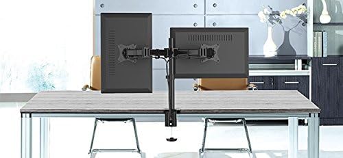 HALTERUNGSPROFI Dual 2 Fach Tischhalterung für LED und LCD Monitore bis 27 Zoll VESA 75x75 100x100 O