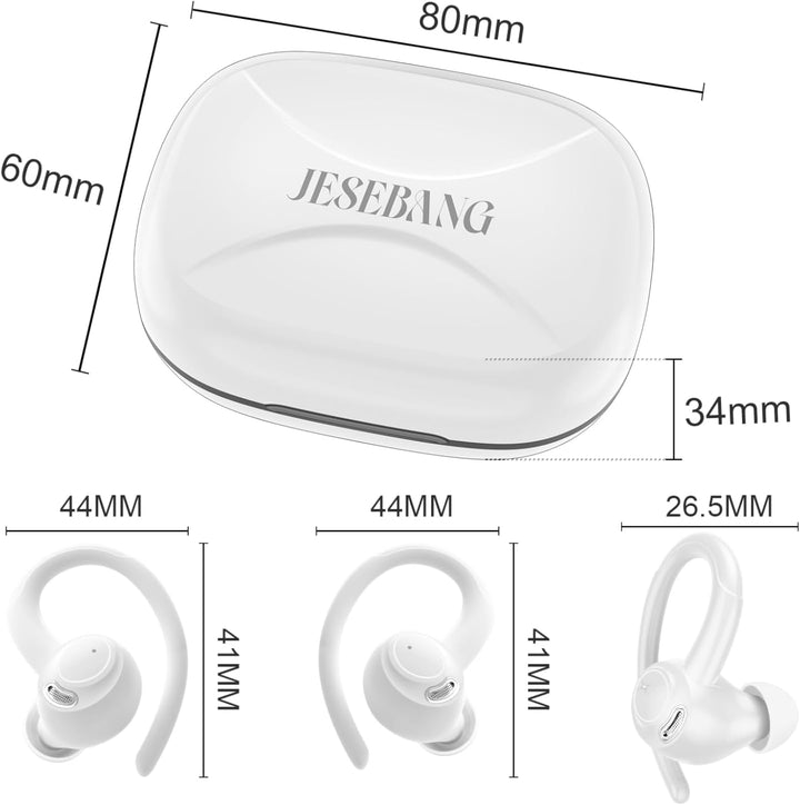 Bluetooth Kopfhörer Sport, in Ear Kopfhörer Kabellos Bluetooth 5.3 mit HD Mic, Herausragender Sound,