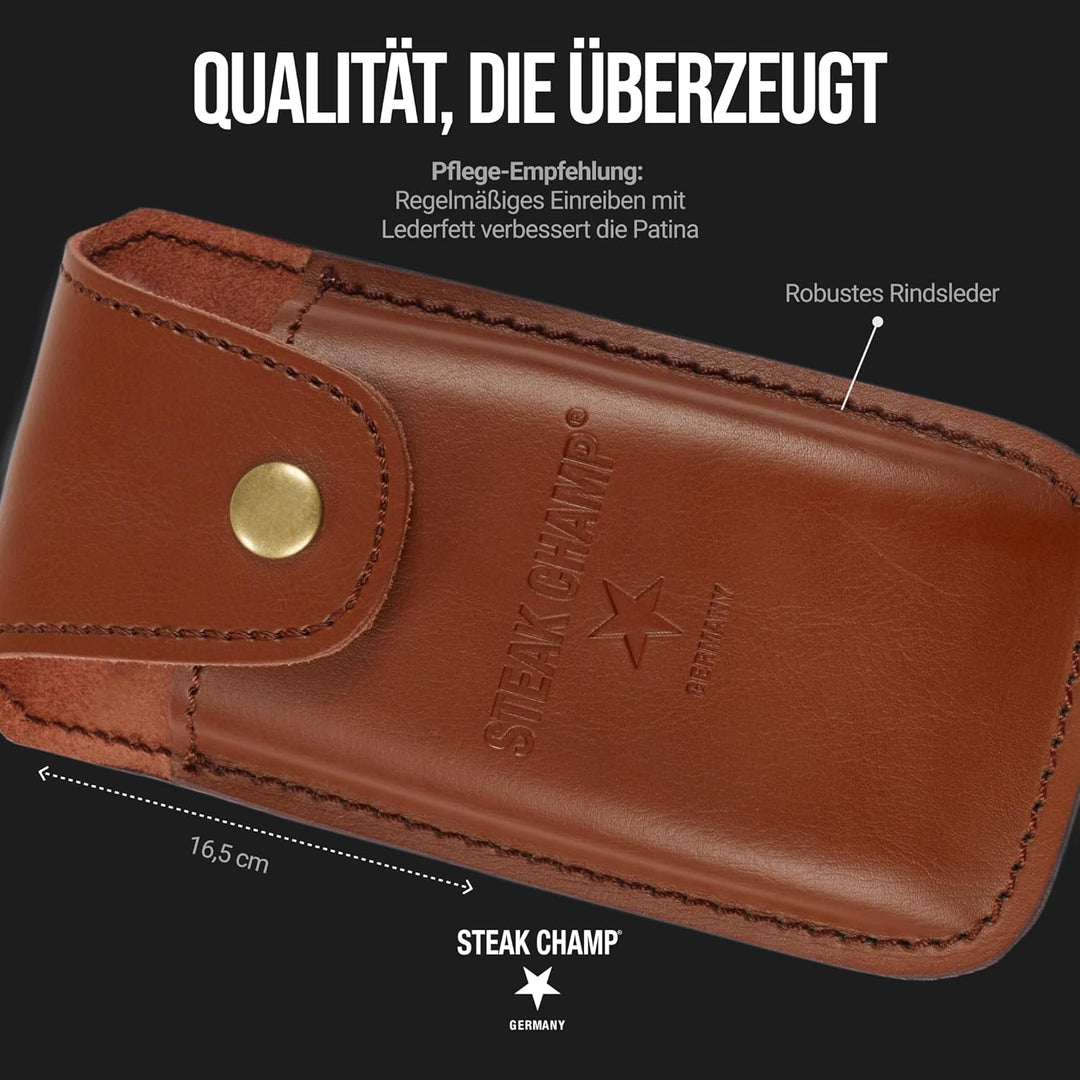 Steak Champ Leder Holster für Bull Fork Fleischgabel: Ledertasche für Gabel, zum Befestigen am Gürte