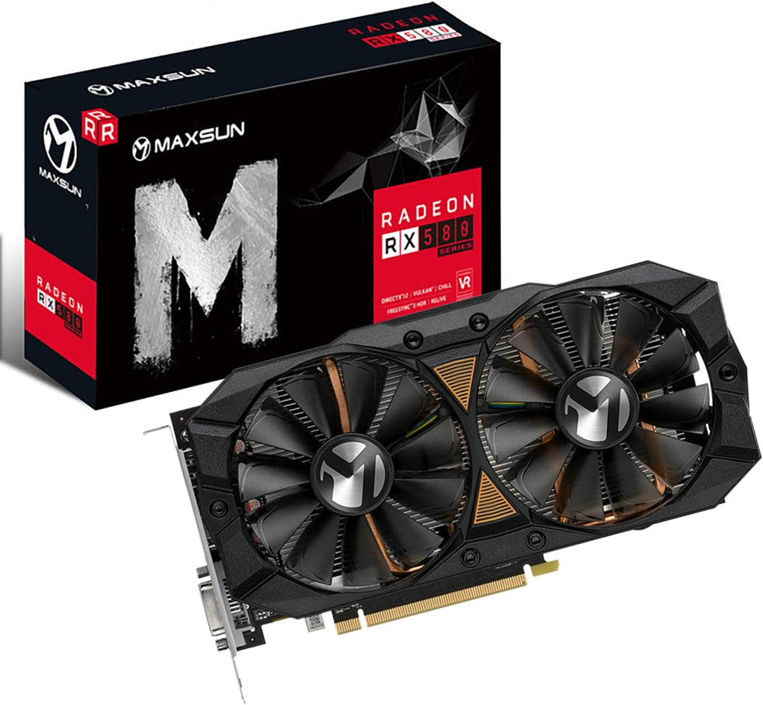 maxsun AMD Radeon RX 580 8GB 2048SP GDDR5 Computer Video Grafikkarte GPU für PC Gaming 256-Bit Direc