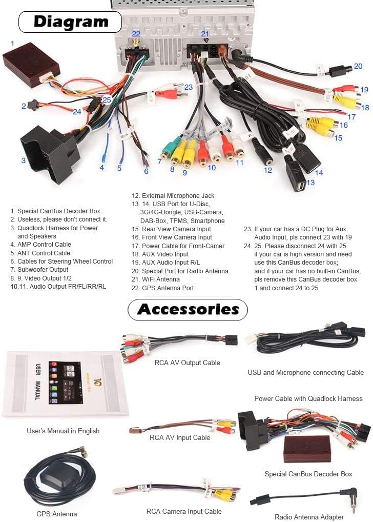 Erisin 9 Zoll 8-Kern 4GB RAM 64GB ROM Android 11 Autoradio mit GPS Navi FĂŒr VW Golf 5 Golf 6 T5 Tigu