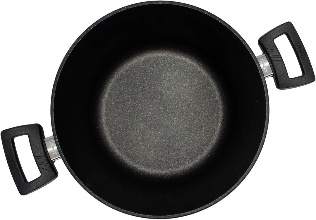 Eurolux Guss-Topf Set & Deckel Ø 28 cm - ca. 8,5 Liter - grosser hoher Universal-Koch-Topf Aluguss m