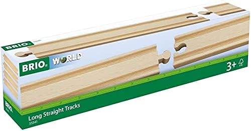 BRIO 33341000-1/1 Gerade Gleise (D) (Packung mit 2) Einheitsgrösse (Packung mit 2), Einheitsgrösse (