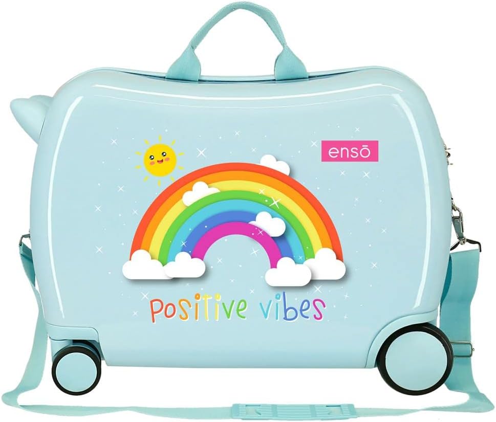 Enso Arcoiris Positive Vives Kinder-Koffer Blau 50x39x20 cms Hartschalen ABS Kombinationsschloss 38L