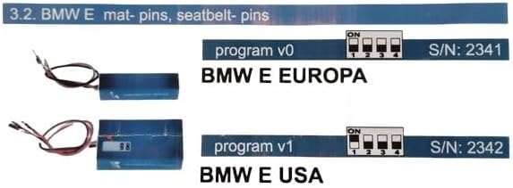 TBVPARTS Emulator Sensor Belegung Sitz SRS Emulator Bypass Simulator für E70 E71 E83 E84 E85 E86 E89