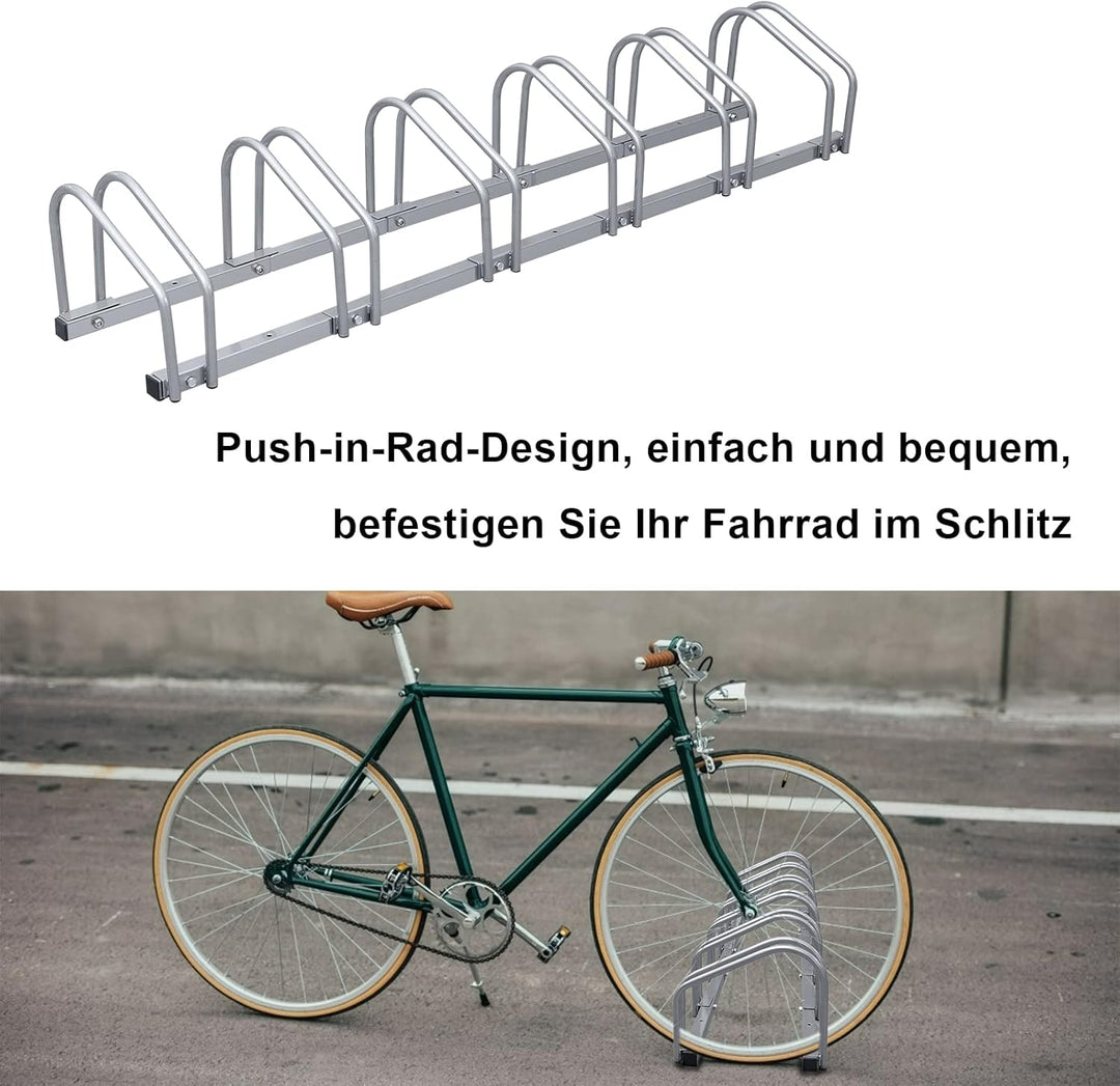 Randaco Fahrradständer, Mehrfachständer, Fahrradhalter Bodenständer, Aufstellständer Fahrrad Ständer