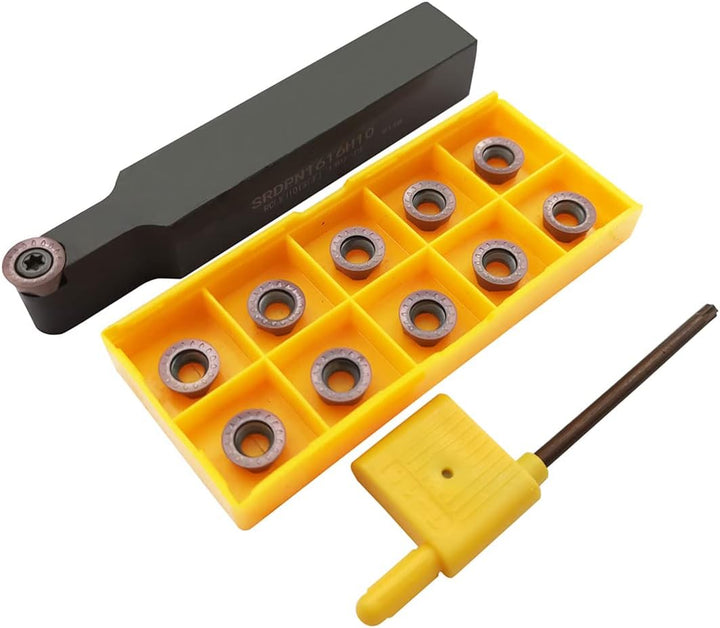 ASZLBYM 11 Stück RPMT10T3 MOE R5 Wendeschneidplatten-Fräseinsätze Klingenfräser mit 5/8"/16 mm SRDPN