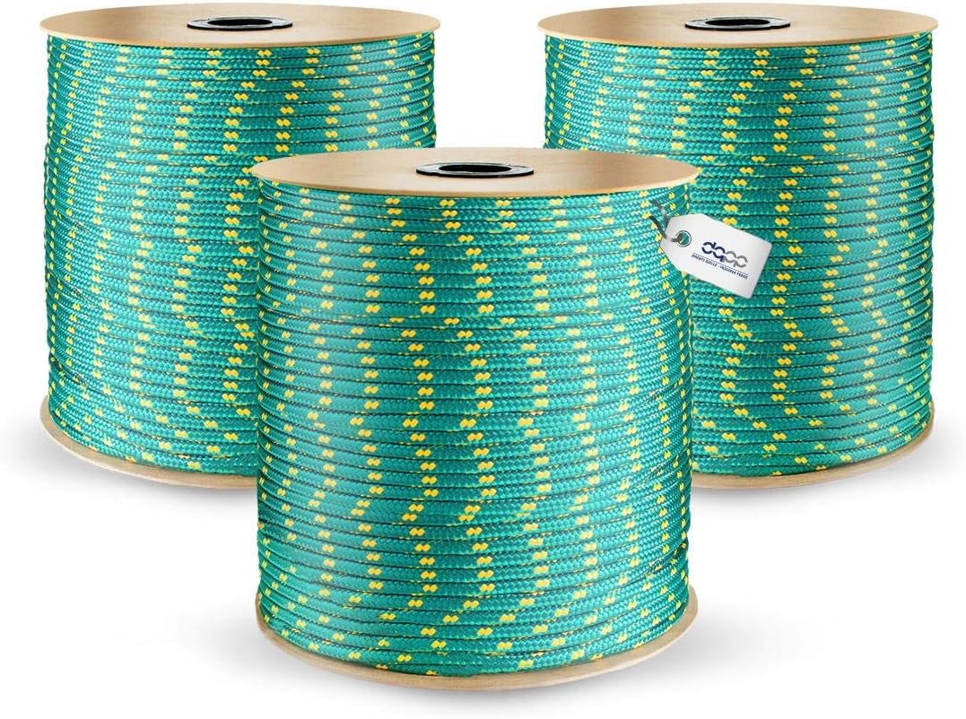 100m POLYPROPYLENSEIL 6mm GRÜN Polypropylen Seil Traglast bis 420 kg Tauwerk PP Flechtleine Textilse