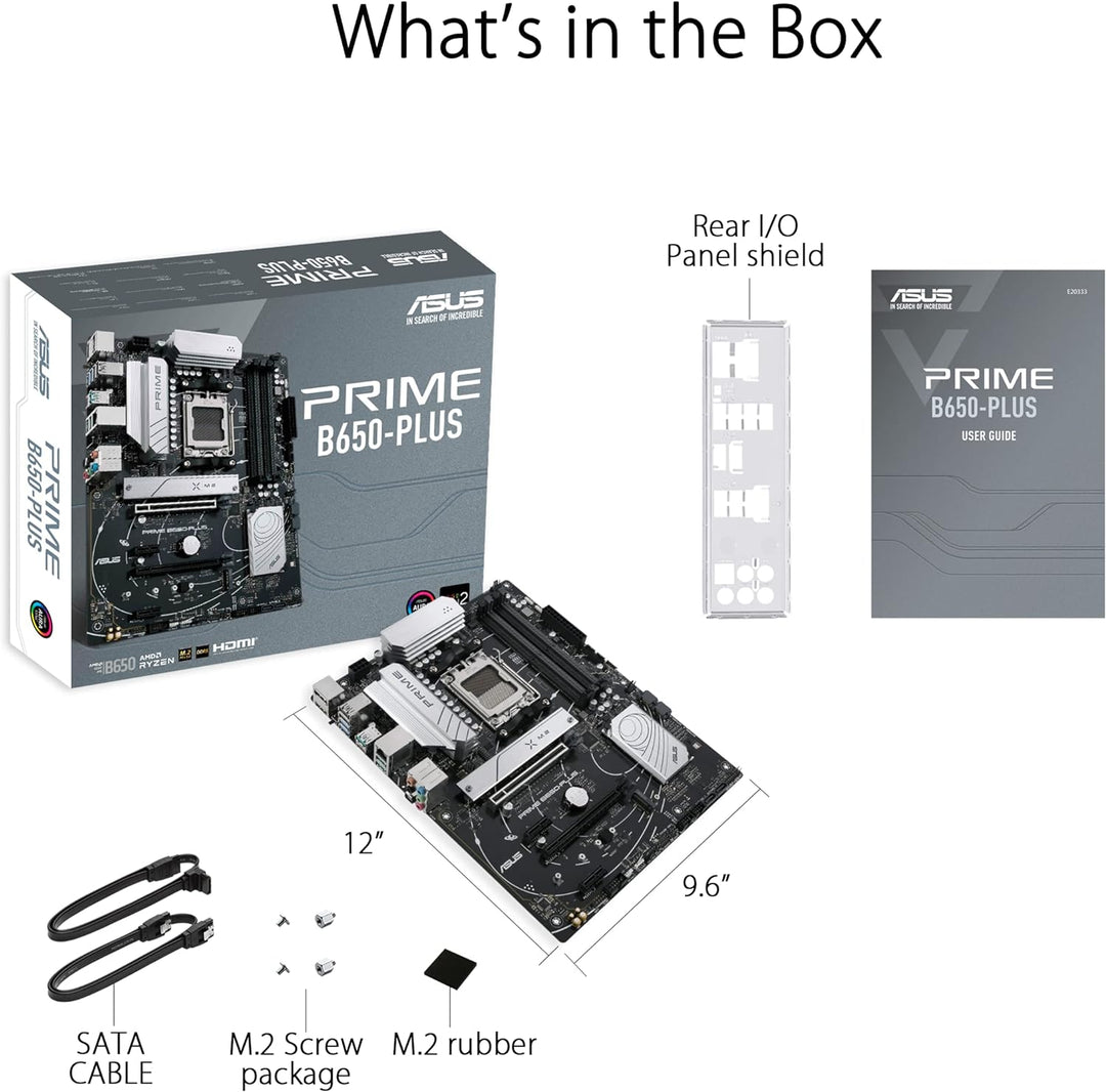 ASUS Prime B650-PLUS Gaming Mainboard Sockel AMD AM5 (Ryzen 7000, ATX, DDR5 Speicher, PCIe 5.0 M.2,