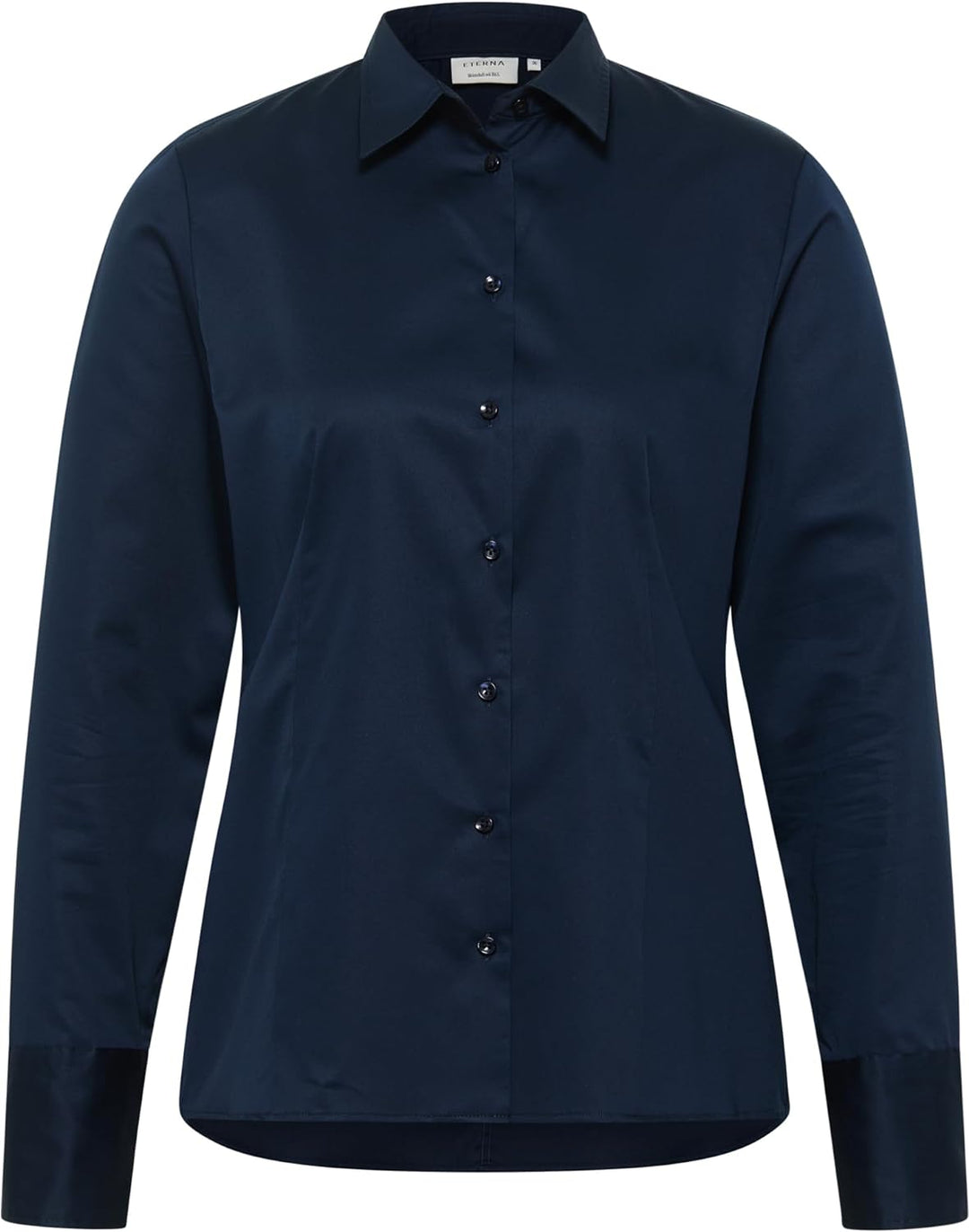 eterna Langarm Bluse Modern Classic Stretch unifarben