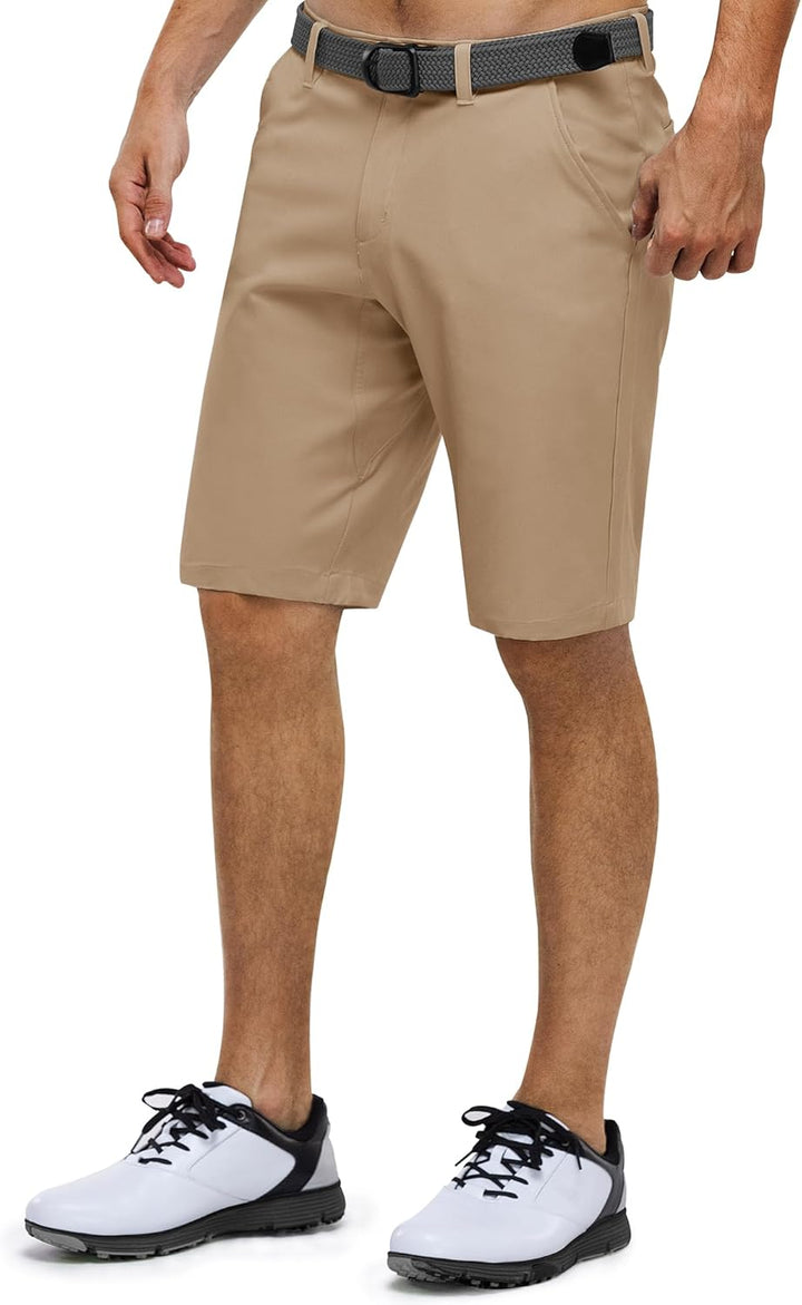 33,000ft Herren Golf Shorts Stretch Kurze Golfhosen Leichte Schnelltrocknende 11" Bermuda Shorts Kur