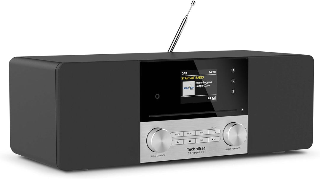 TechniSat DIGITRADIO 3 IR - Stereo DAB Radio Kompaktanlage (DAB+, UKW, CD-Player, Bluetooth, Interne