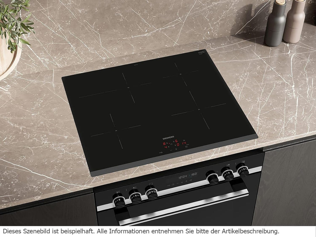 Siemens EI631CFB1E iQ300, Induktionskochfeld, 60 cm, herdgesteuert, Schwarz, Rahmenlos aufliegend, p