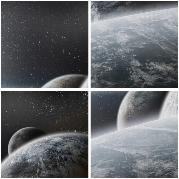 ARTTOR Bilder auf Leinwand Planeten Kosmos Sterne Leinwandbild 70x50cm Wandbilder Dekoration Wohnzim