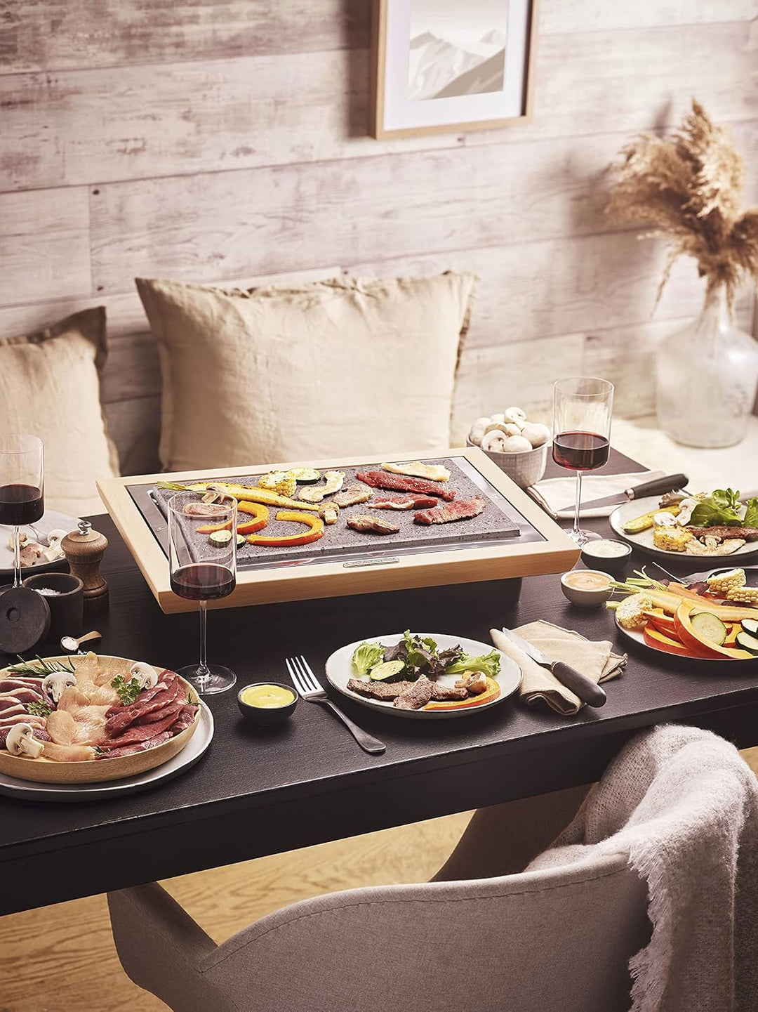 Grill Pierre® Deluxe Holzrahmen hell +