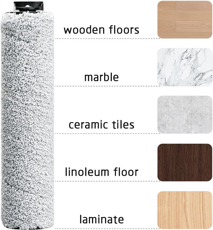 MOPEI Zubehörset für Tineco iFloor 3/Floor One S3 Nass-und Trockensauger, Einschliesslich Bürstenrol