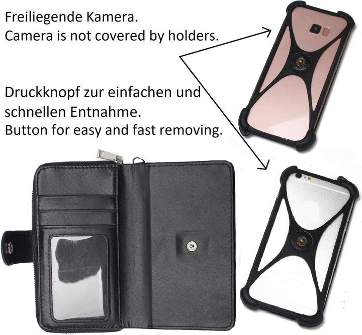 K-S-Trade Für Fairphone 4 Hülle 2in1 Handyhülle Schutzhülle Für Fairphone 4 & Portemonnee Cover Hand