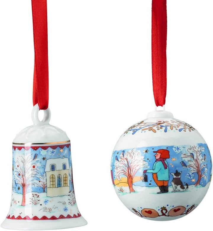 Hutschenreuther 02486-727412-28688 Sammelserie 2022 Set Glocke/Kugel Weihnachtsaben (1 Set)