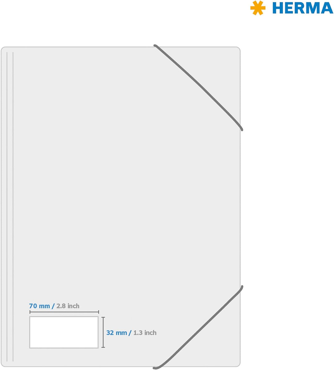 HERMA 4450 Universal Etiketten, 100 Blatt, 70 x 32 mm, 27 Stück pro A4 Bogen, 2700 Aufkleber, selbst