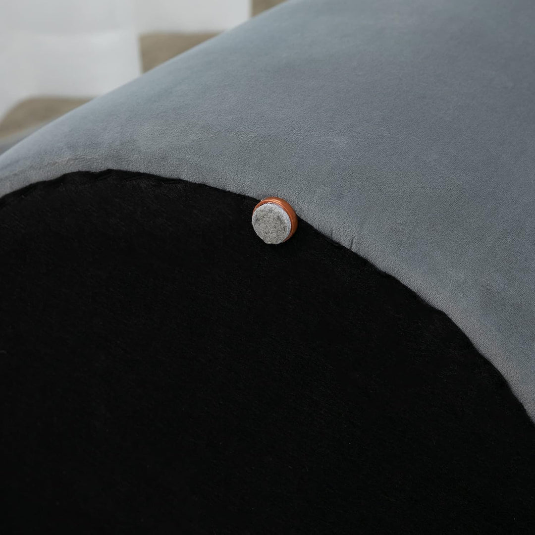 HOMCOM 2-in-1 Ottomane Sitzhocker Runde Polsterhocker Fussbank inklusive Stauraum, abnehmbaren Decke