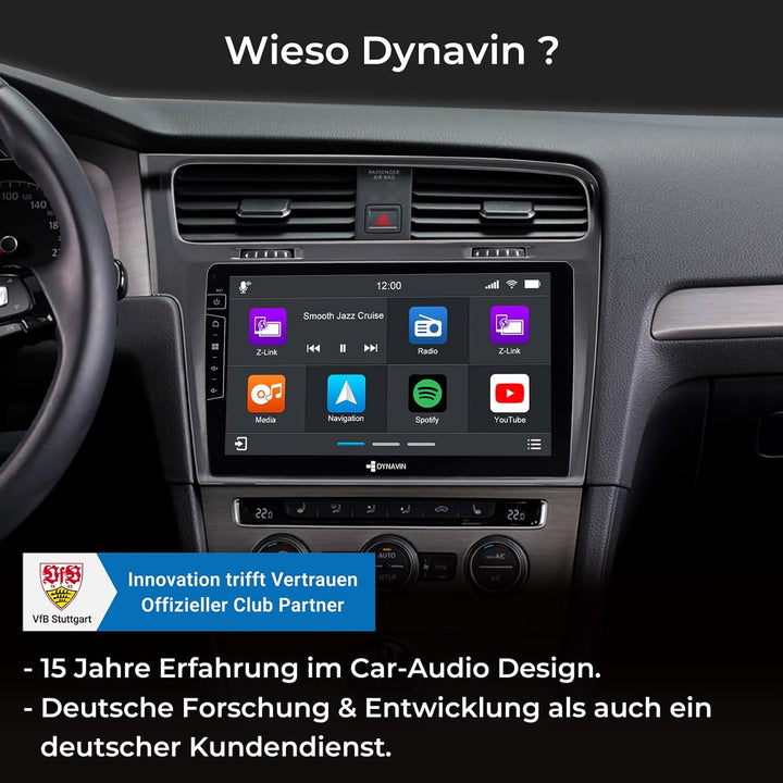 DYNAVIN Android Autoradio Navi für VW Golf 7 Golf VII, mit 4 * 100W DSP Verstärker | DAB+ Radio; Kom