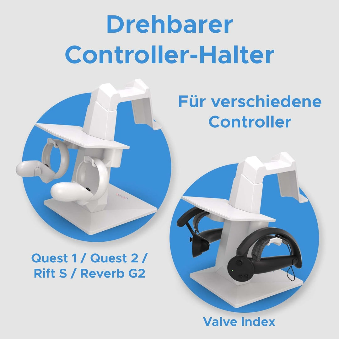 DigiCharge VR Headset Ständer für PS VR 2 PSVR2 Sony Playstation VR2/ Meta Quest 2 / Quest 1 / Rift