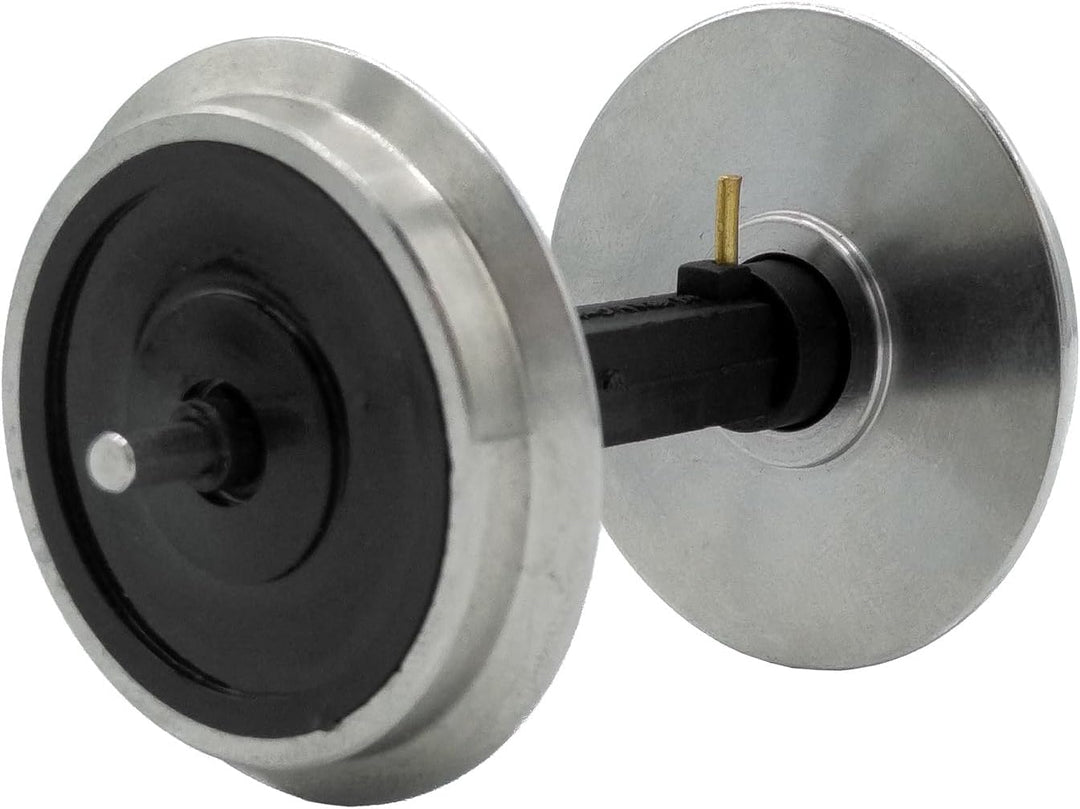 ML-Train Radsatz 35 mm kugelgelagert stromführend aus Edelstahl - Integrierter Stromabnehmer - Wie 3