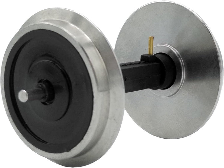 ML-Train Radsatz 35 mm kugelgelagert stromführend aus Edelstahl - Integrierter Stromabnehmer - Wie 3