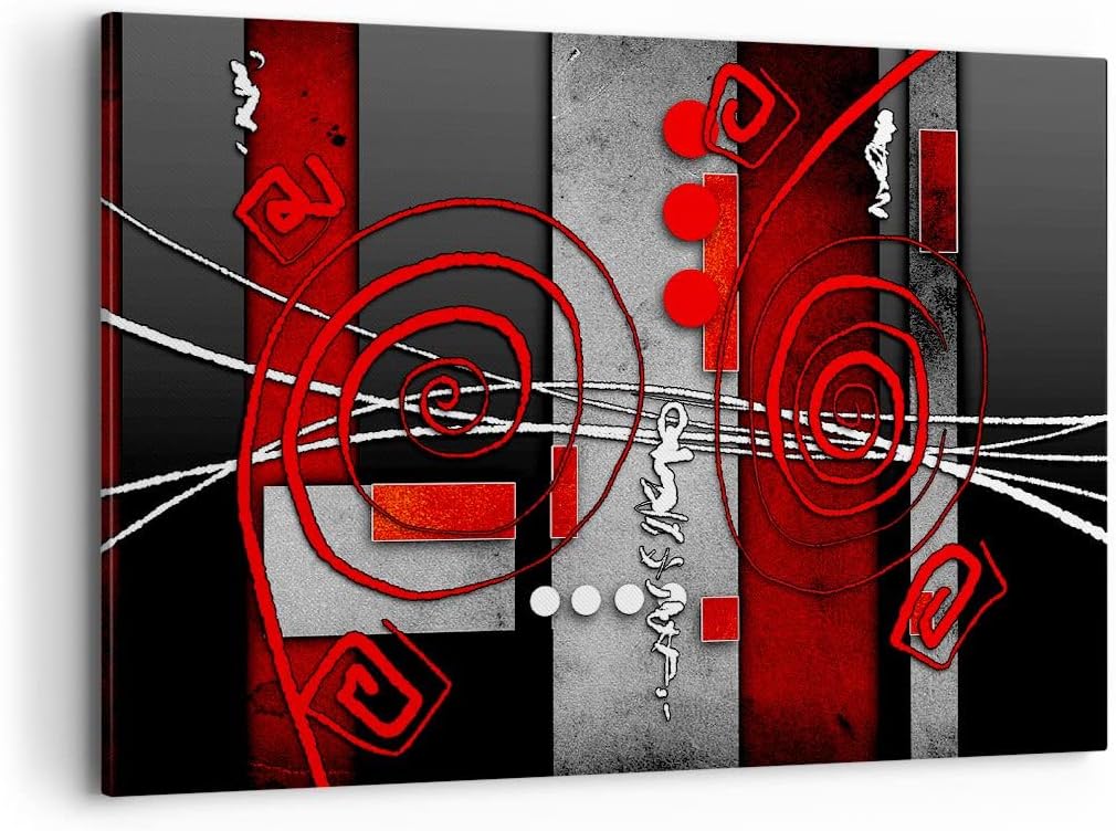 Bilder auf Leinwand 100x70cm Leinwandbild Grafik geometrische figuren kreis Gross Wanddeko Bild Schl