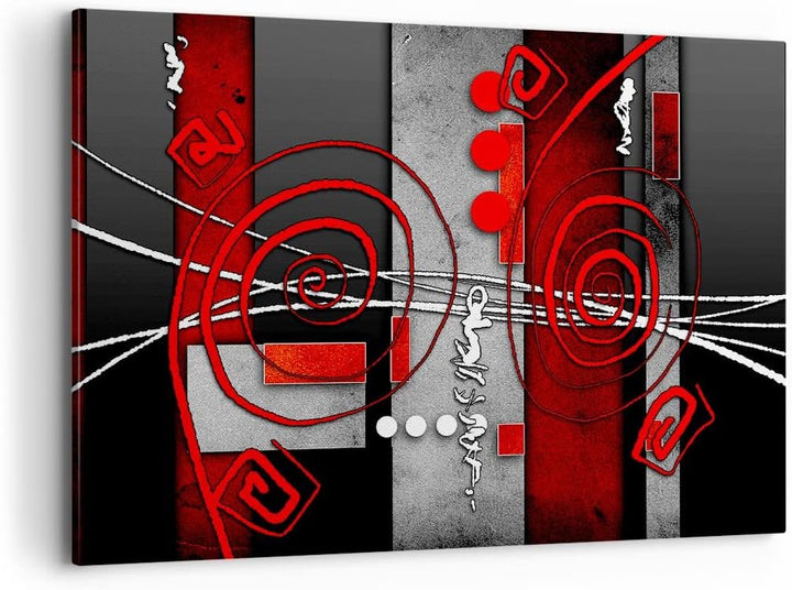 Bilder auf Leinwand 100x70cm Leinwandbild Grafik geometrische figuren kreis Gross Wanddeko Bild Schl