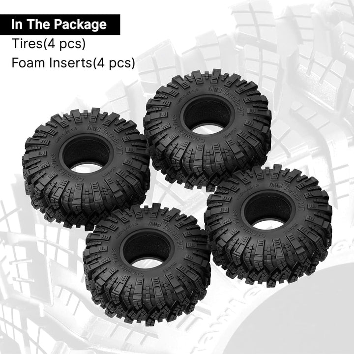 INJORA 1.9 Mud Terrain Reifen Kraken Claw Reifen für Axial SCX10 Pro UTB18 TRX4 Redcat VS4-10 Redcat