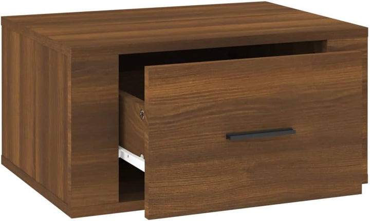 NachtschrÀnkchen Nachtkommode Wand-Nachttisch Braun Eichen-Optik 50x36x25 cm Bett Kommode Nachtschra