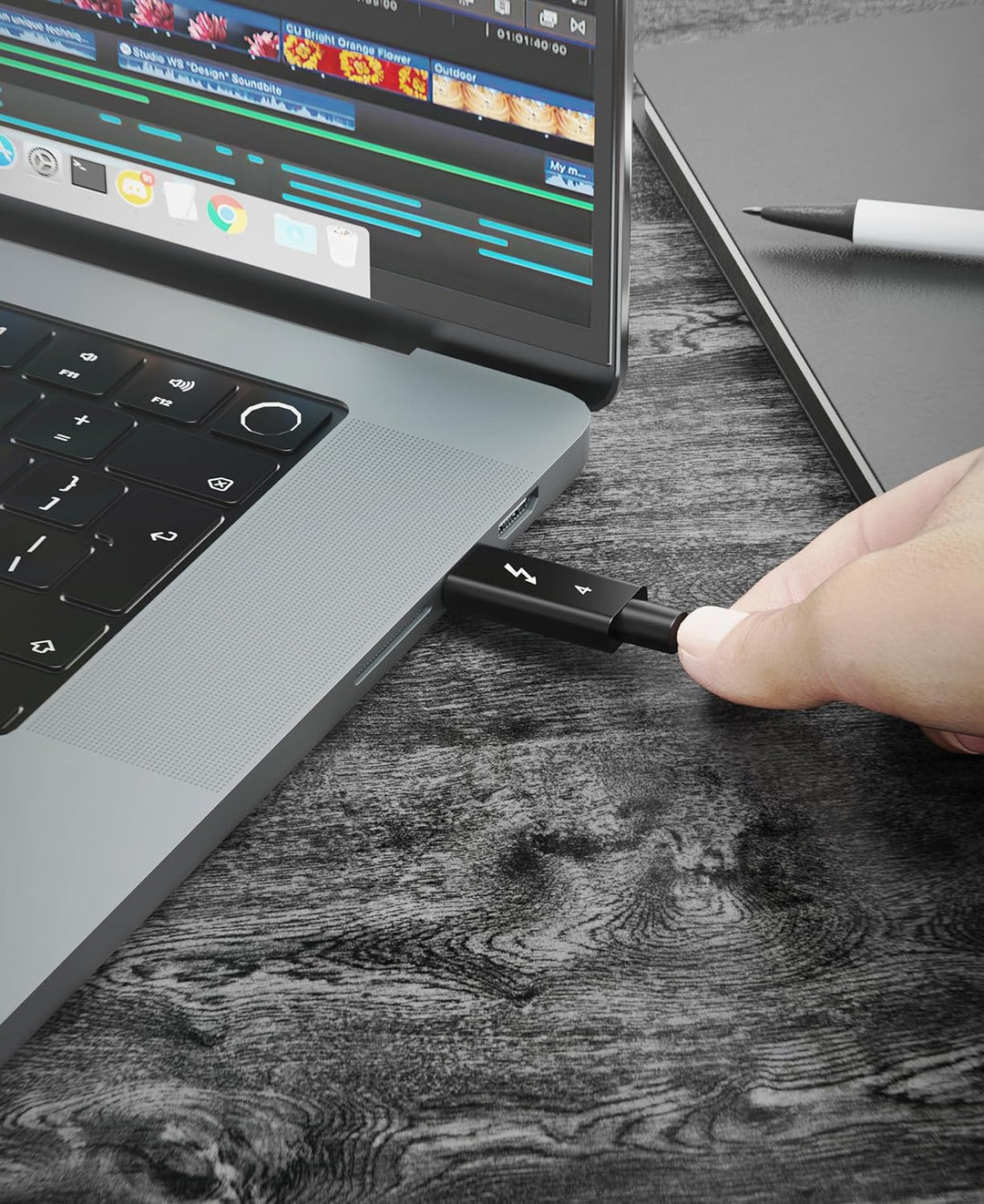 Sabrent Thunderbolt 4 40 Gbps Ladekabel 1M lang USB Typ-C Kabel | 8K 60Hz Display |PD Unterstützt 10